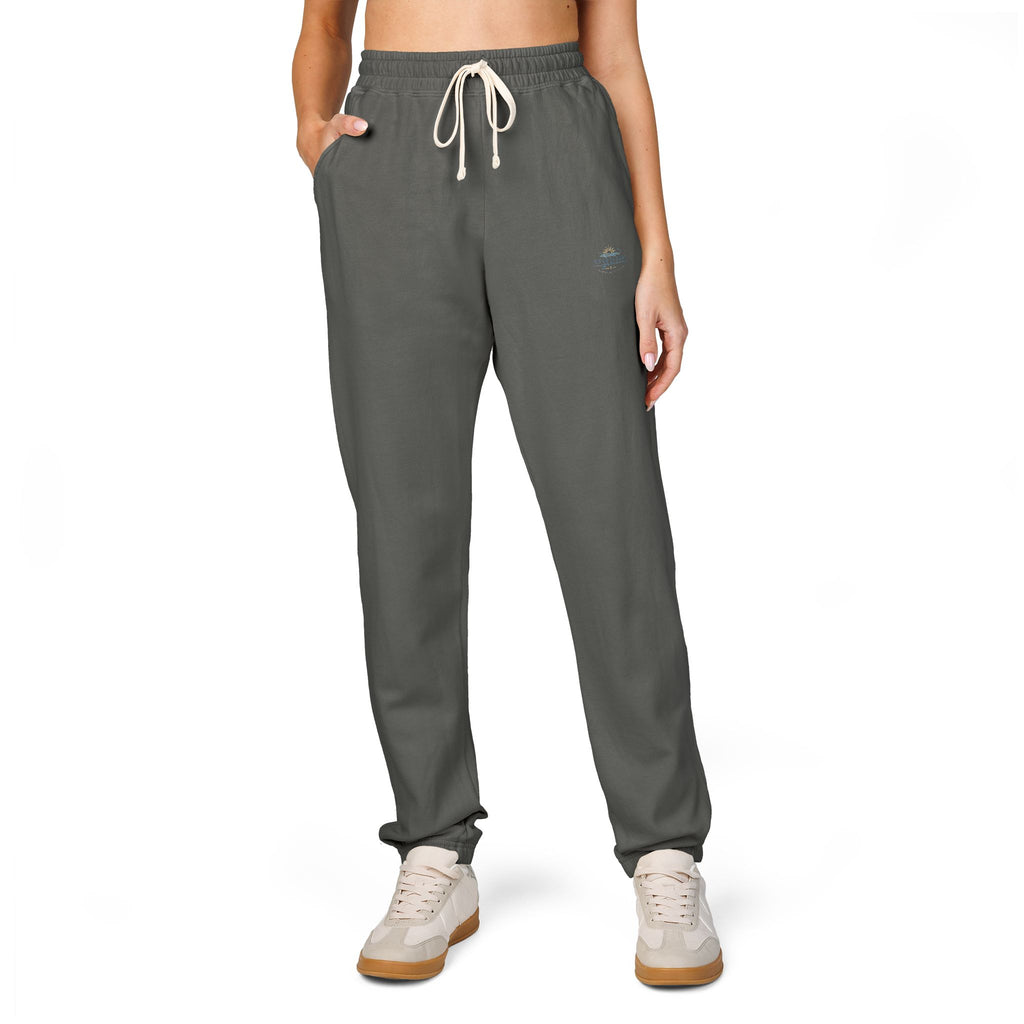 Fleece Sweatpants — Minimal Mountain Logo Joggers