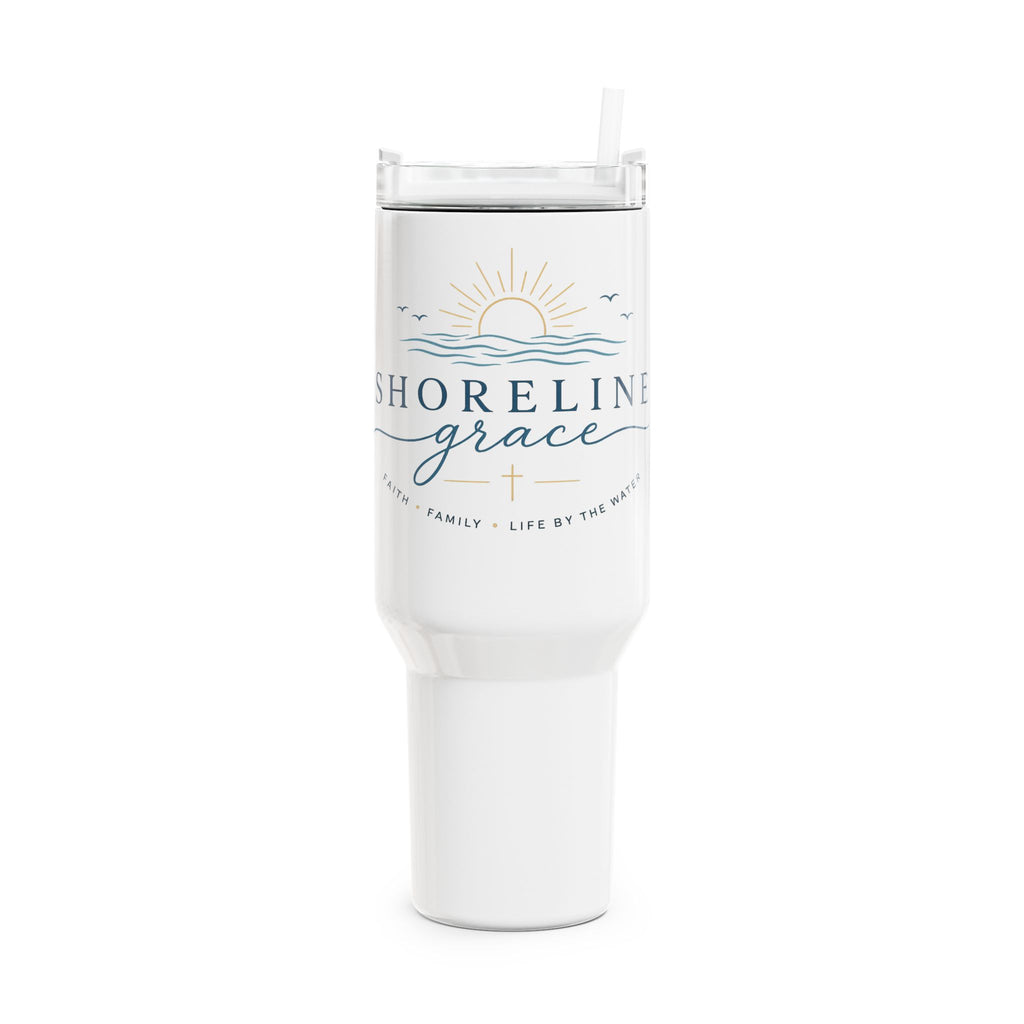 Shoreline Grace 40oz Tumbler – Coastal Stainless Insulated Travel Cup