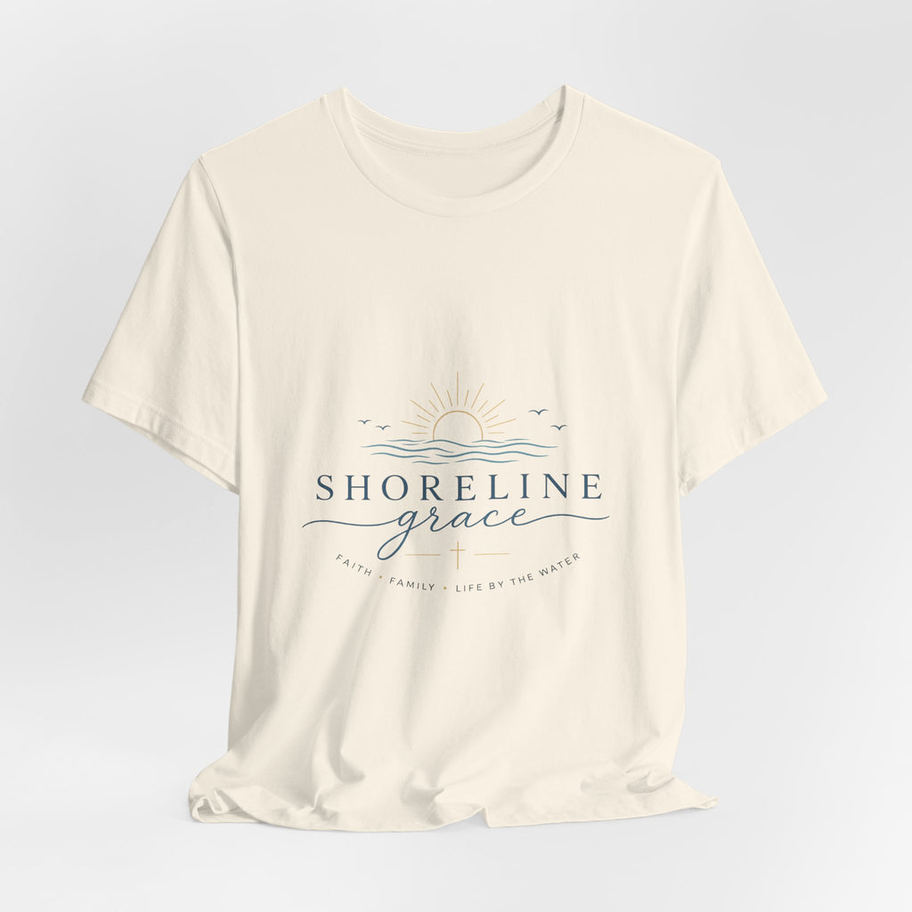 Shoreline Grace Tee — Coastal Sun & Waves Graphic T‑Shirt