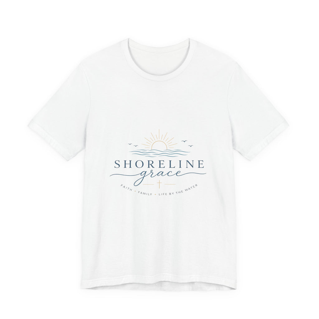 Shoreline Grace Tee — Coastal Sun & Waves Graphic T‑Shirt