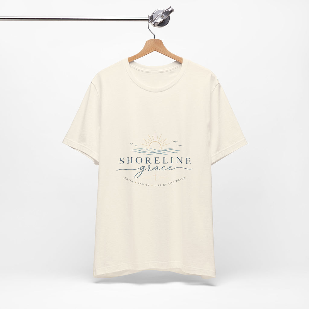 Shoreline Grace Tee — Coastal Sun & Waves Graphic T‑Shirt