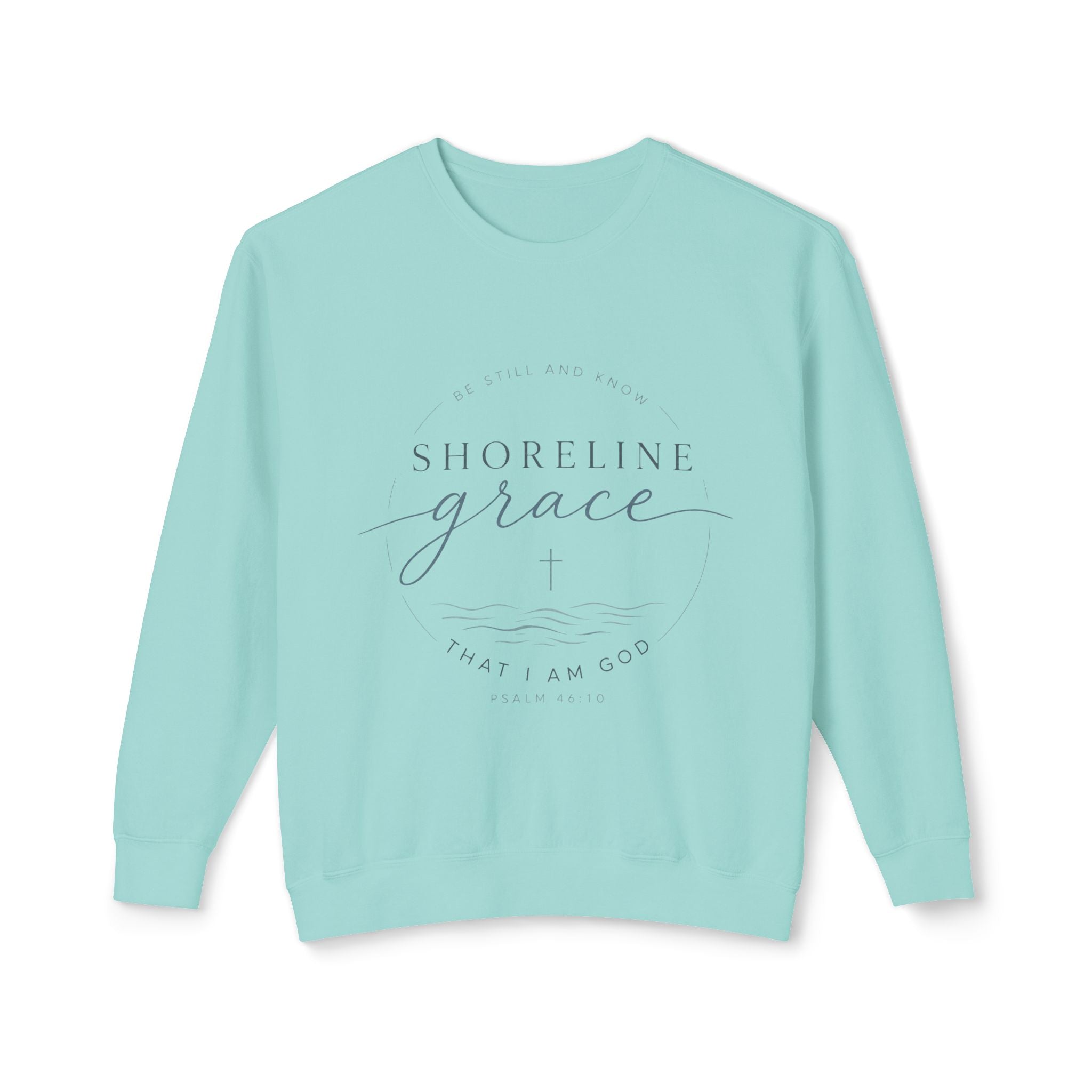 Shoreline Grace-Unisex Lightweight Crewneck Sweatshirt