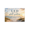 Foam Board - "Led Beside Still Waters" Psalm 23:2 Beach Wall Art