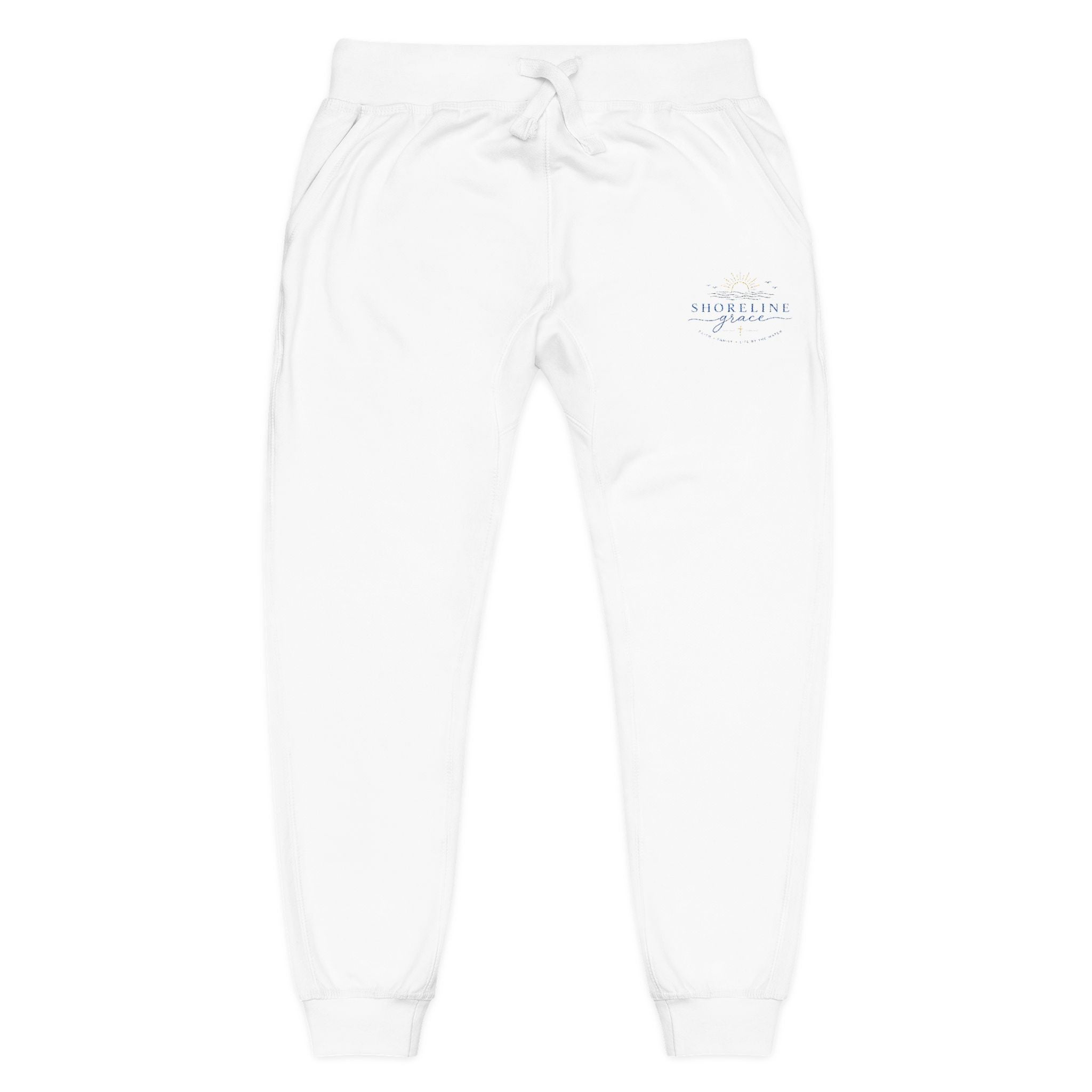 Embroidered Fleece Sweatpants — Minimalist Cozy Joggers