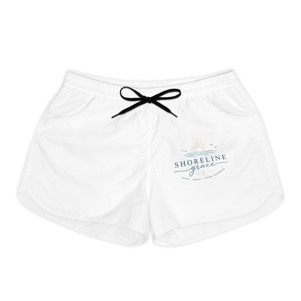 Shoreline Grace Women's Casual Shorts — Beachy Sun Logo Swim & Lounge Shorts
