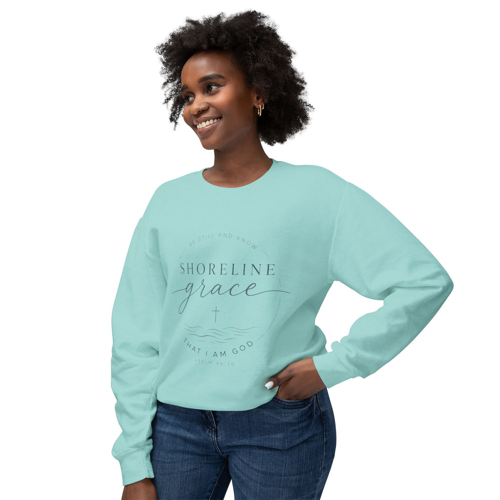Shoreline Grace-Unisex Lightweight Crewneck Sweatshirt