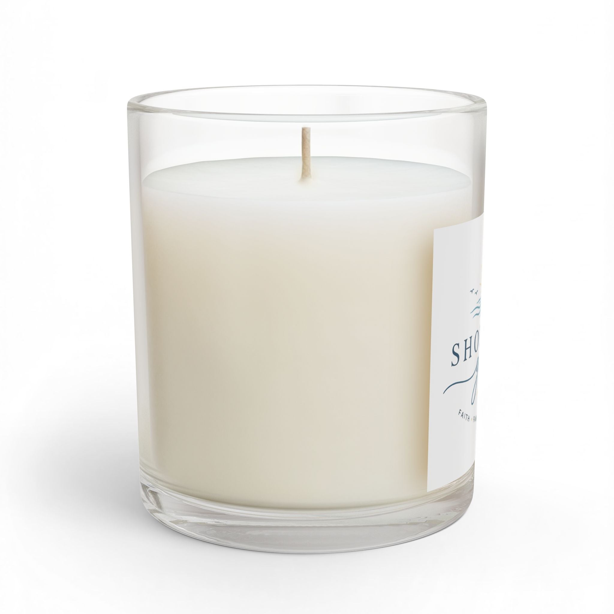 Shoreline Grace Glass Candle — Coastal Sun & Waves 11oz