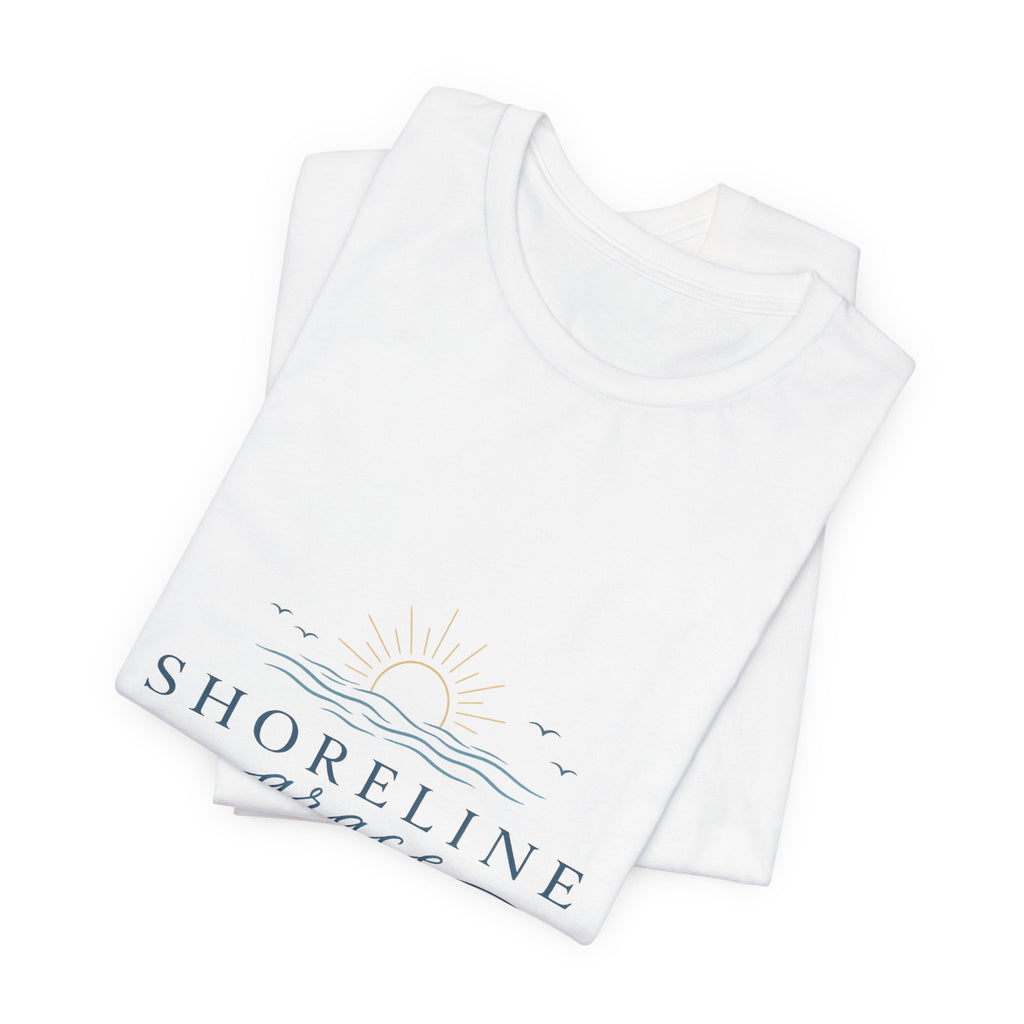 Shoreline Grace Tee — Coastal Sun & Waves Graphic T‑Shirt