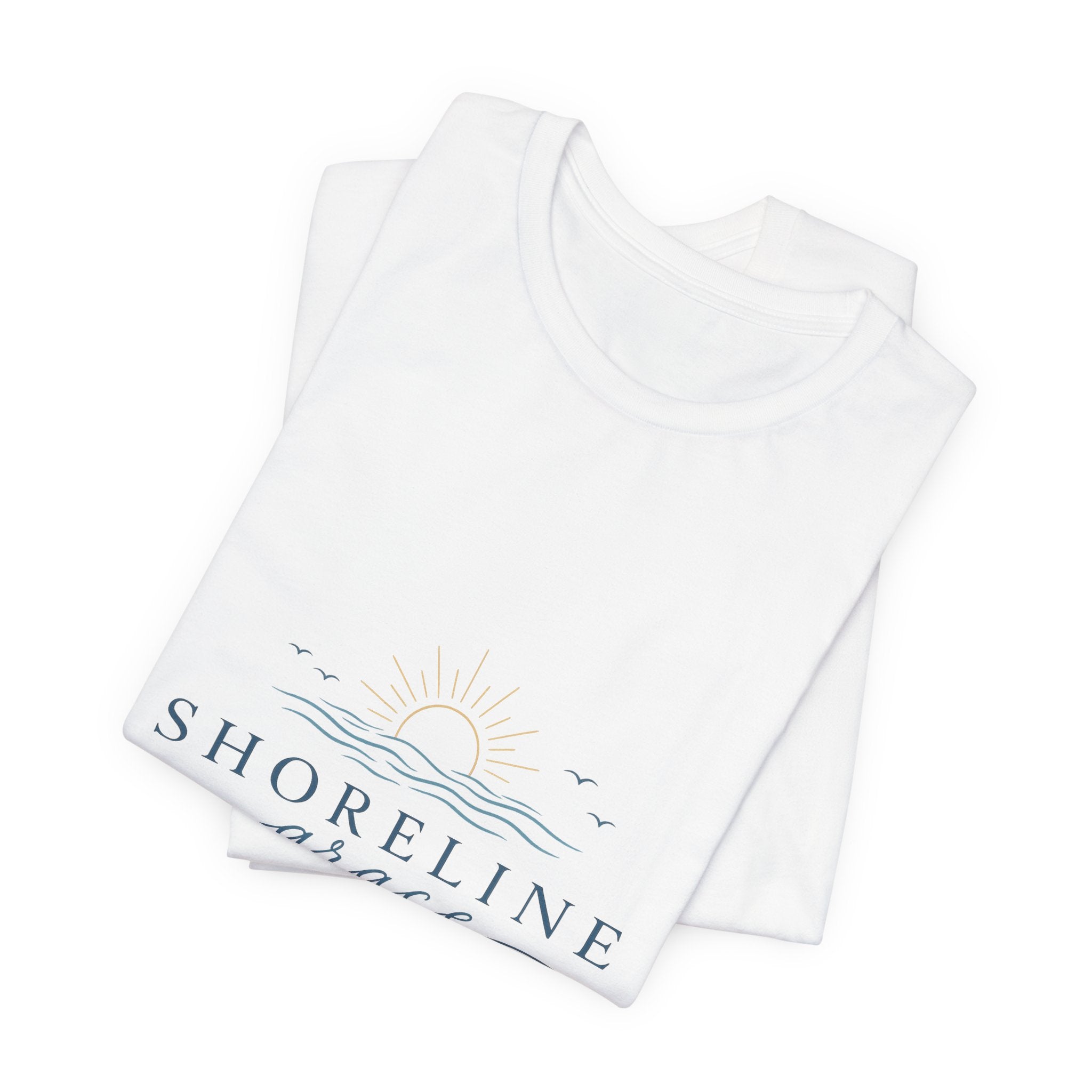Shoreline Grace Tee — Coastal Sun & Waves Graphic T‑Shirt
