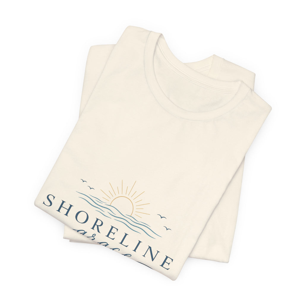 Shoreline Grace Tee — Coastal Sun & Waves Graphic T‑Shirt