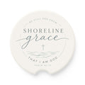 Soapstone Car Coaster — Shoreline Grace Psalm 46:10 Inspirational Coastal Car Cup Holder Insert