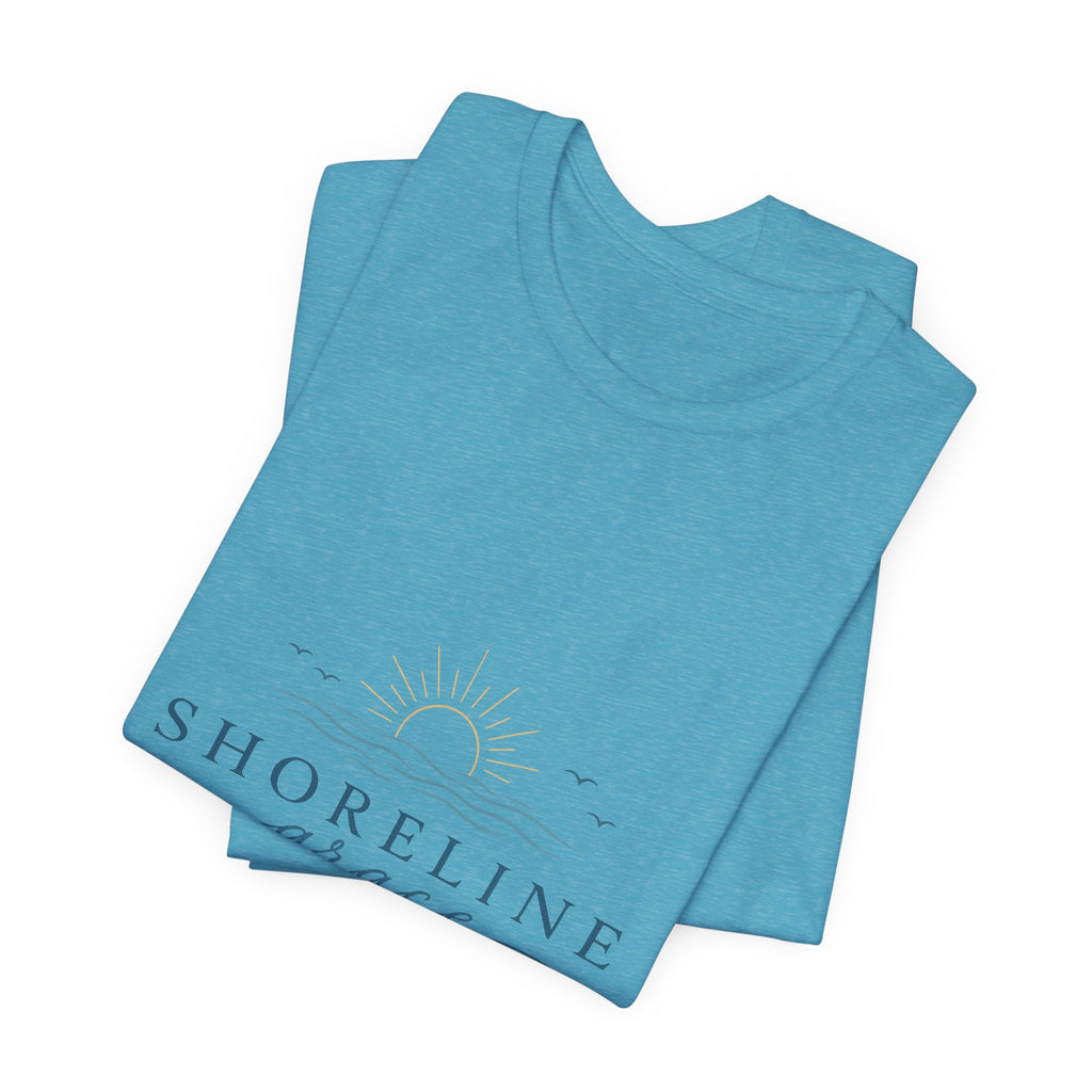 Shoreline Grace Tee — Coastal Sun & Waves Graphic T‑Shirt